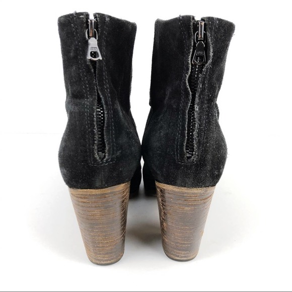 RAG & BONE Shoes Womens 38.5 Black Ashby Suede Leather Ankle bootie Boot 8.5 - Picture 5 of 10